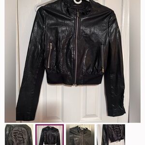 BCBGMaxAzria Black Leather Jacket